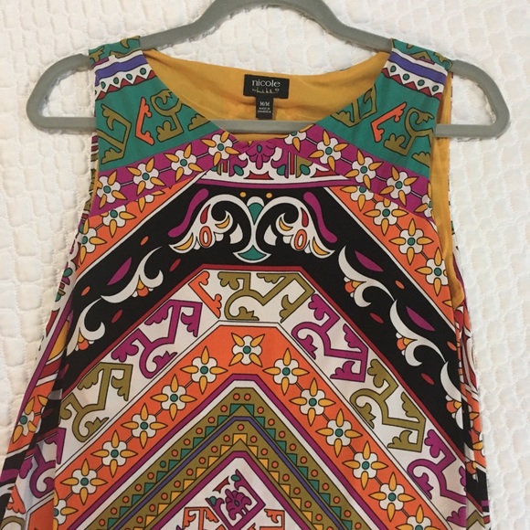 Colorful Geometric Nicole Miller Dress - Picture 4 of 4